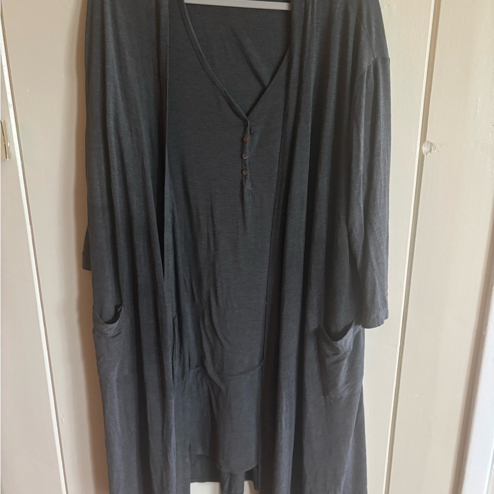 Hatch Heather Gray Maternity Robe Set - Picture 3 of 3